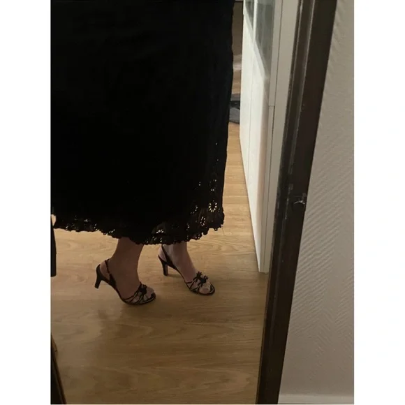 Vintage CHANEL Black Strap Slingback Heels with Logo Motif - Picture 7 of 7